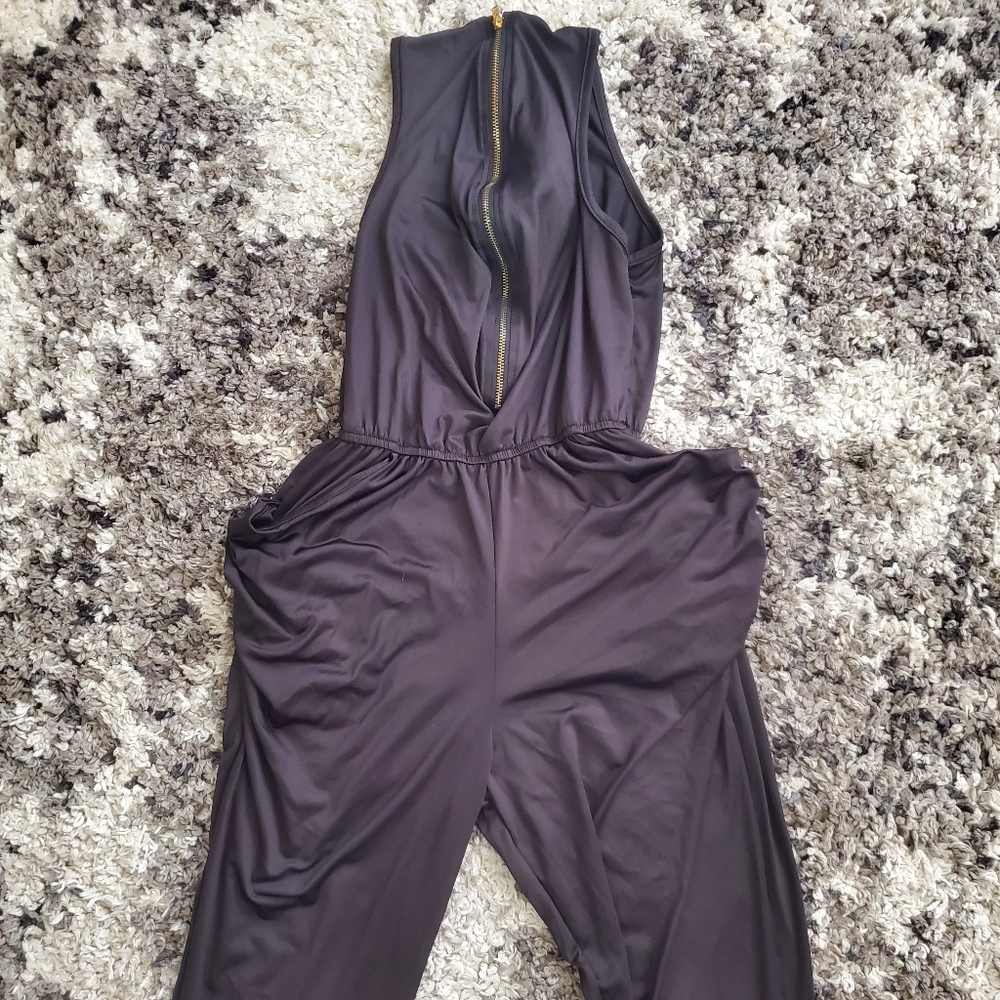 Forever21 Sexy Gild Zipper & Black Jumper Romper Size S - Picture 2 of 12